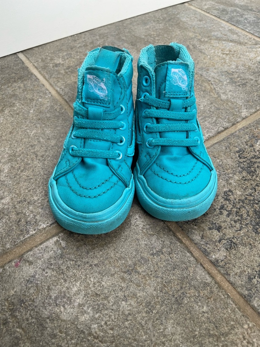 Mono Teal Toddler Vans